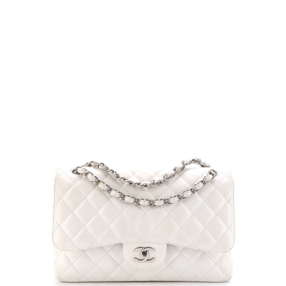 Chanel Jumbo Classic Double Flap Bag Quilted Caviar